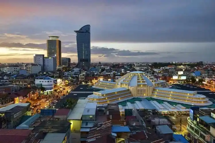 柬埔寨金边城市俯瞰图