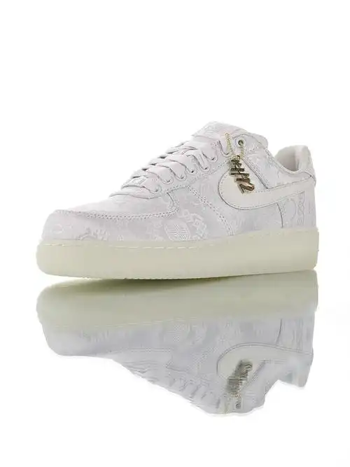 premium"white"空军一号经典低帮百搭休闲运动板鞋"白丝绸"