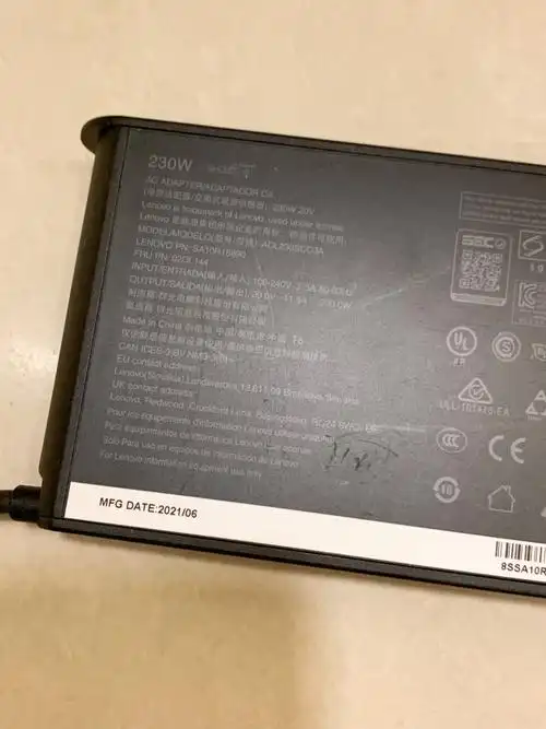 联想原装方口拯救者y7000笔记本电源适配器230w充电器笔记本电源