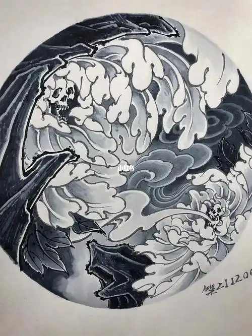 马克笔杂烩小习作#汕头纹身  #广州纹身  #传统纹身  #原创纹身手稿