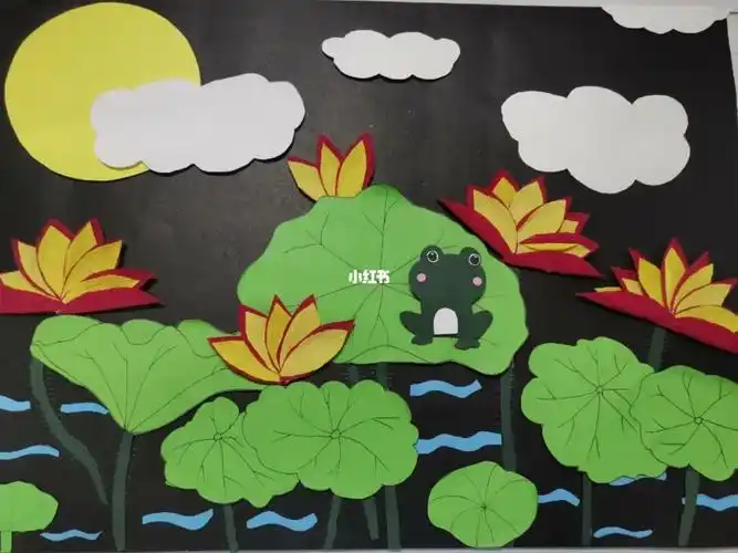 荷塘月色剪贴画_手工制作_剪贴画_兴趣爱好_手工