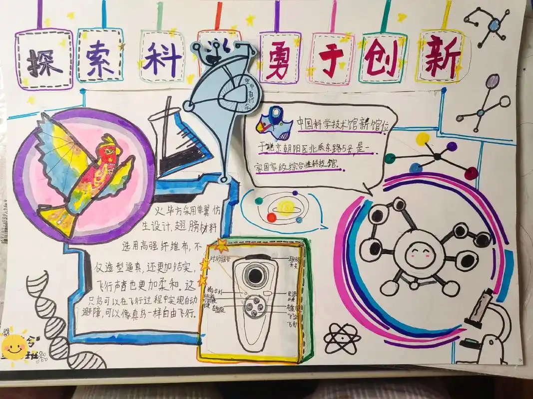 科技馆研学探索科技手抄报.姐姐很忙 科技馆探索手抄报 和同学 - 抖音