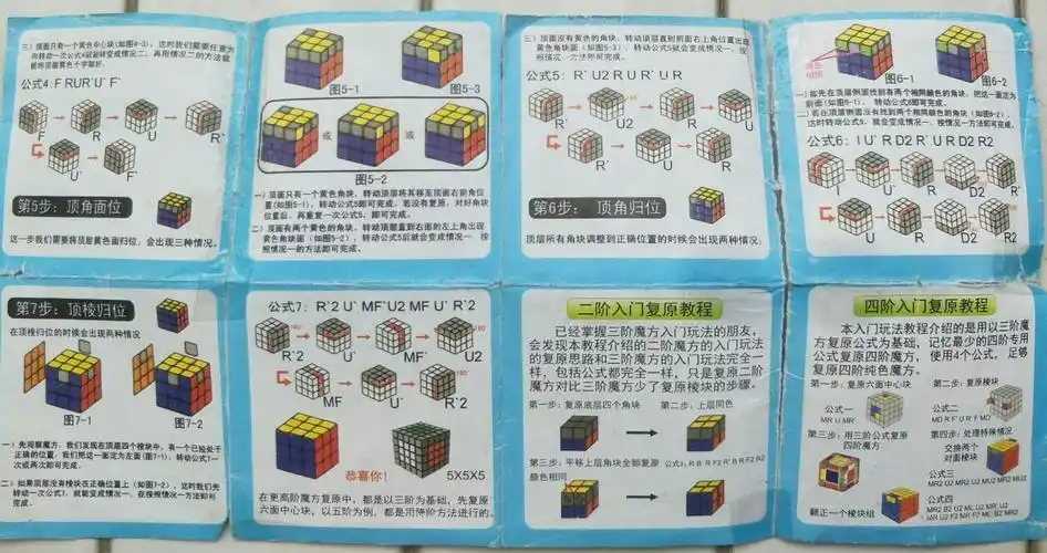 之前买的魔方自带层分法说明书,但是不知道那种魔方