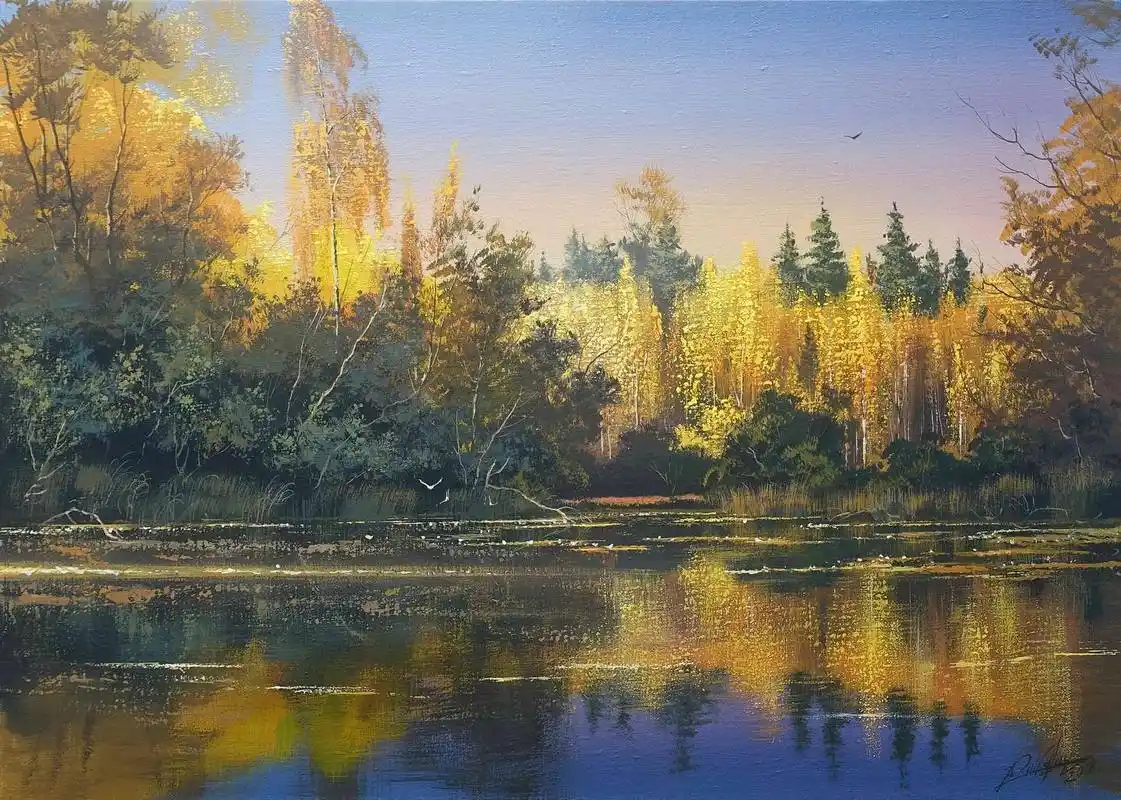 精美!"光影大师"维克多的丙烯风景画作品,值得欣赏!转需