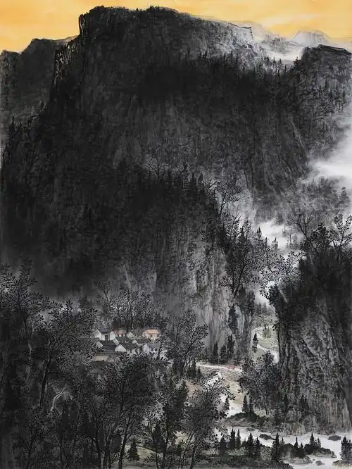 中国画 山水画 国展作品 方染之作品