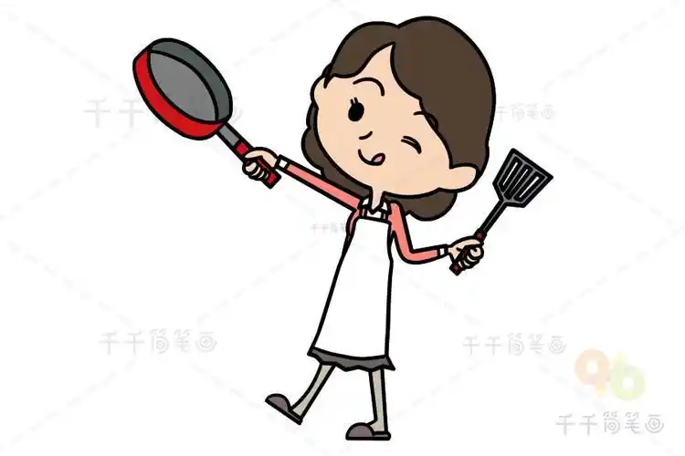 妈妈职业卡通简笔画