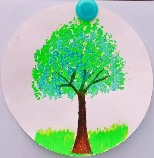 《有趣的棉签画:树》