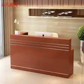 服装店收银台 简约现代实木组合式前台接待台 理发店美容院柜台桌