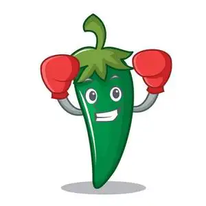 拳击人物拳击绿辣椒卡通人物照片