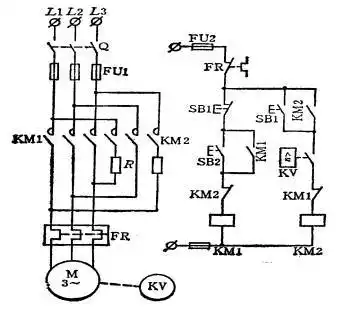 三相异步电动机反接制动控制电路