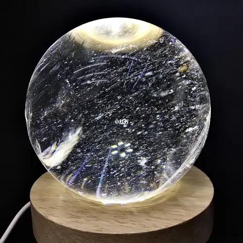 天然白水晶球