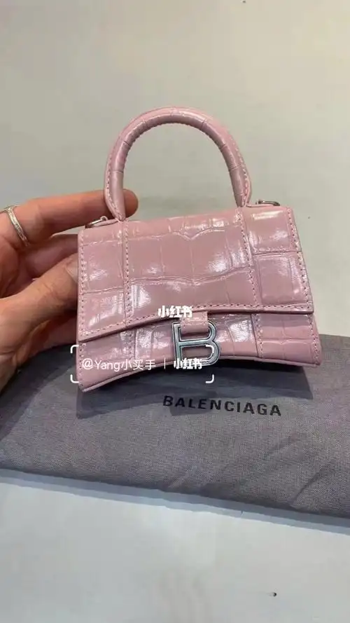 balenciaga巴黎世家鳄鱼纹沙漏包mini