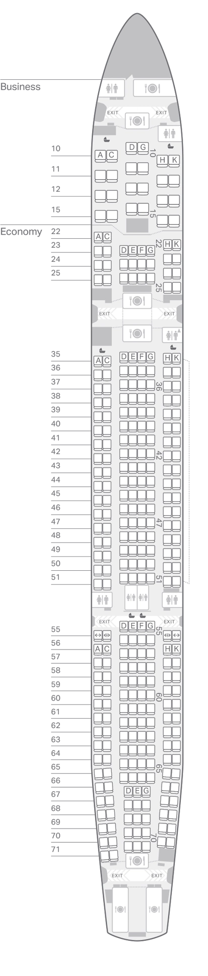 a330-300(a33h) 座位表