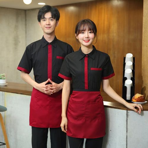 莱绣酒店餐饮服务员工作服餐厅饭店火锅店奶茶咖啡店工装酒店工作制服