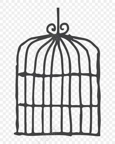 有花的的鸟笼简笔画