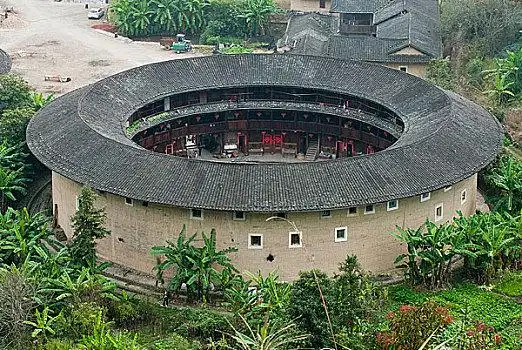 土楼建筑风光图片_土楼建筑风光图片大全_土楼建筑风光图片素材