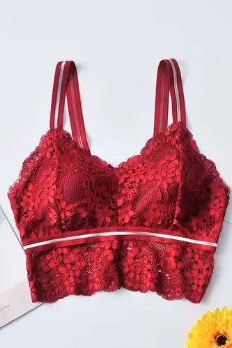 红色蕾丝吊带本命年打底小背心防走光抹胸内衣女学生内搭美背裹胸