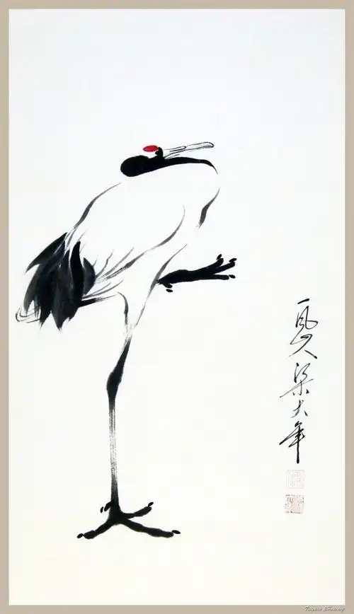【引用】梁大年 国画集02(鹤)(15p)