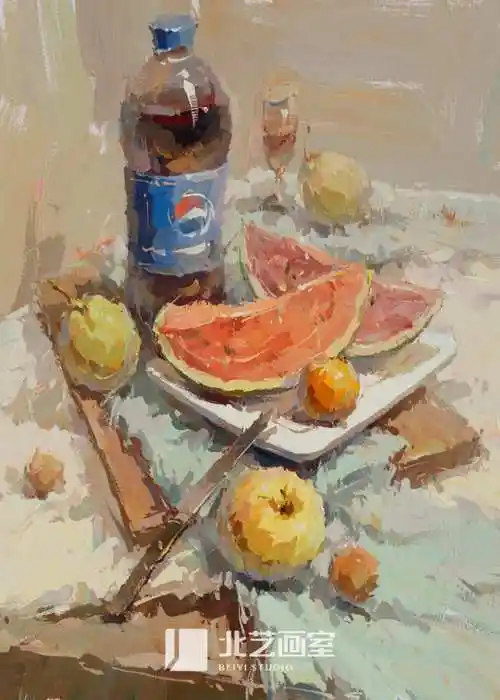 武汉北艺画室色彩静物图片,色彩静物超清临摹图