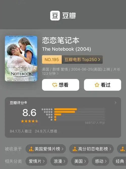 豆瓣经典高评分初恋看了就想恋爱的电影