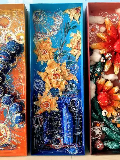 花瓶画室幼儿园环创立体装置艺术作品