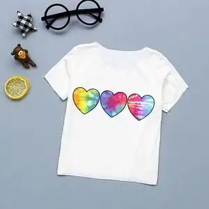 love kids t-shirt创意时尚彩绘图案气质印花男女儿童t恤短袖童装