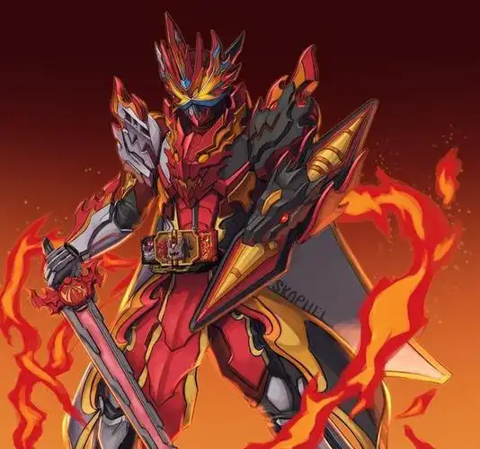 假面骑士粉丝手绘圣刃原创三合一形态 叠外挂能力比肩最终形态