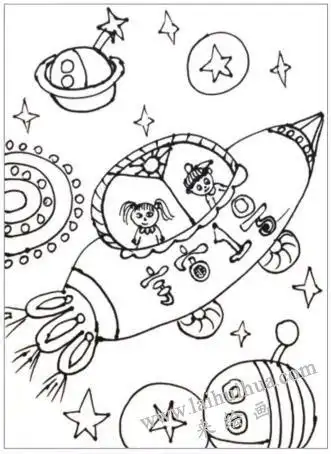 宇宙世界儿童画