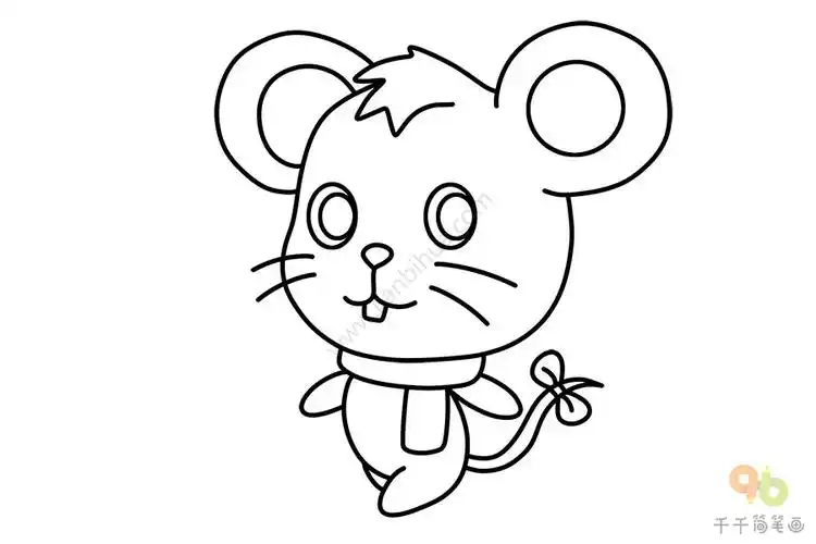 可爱的小老鼠简笔画如何画