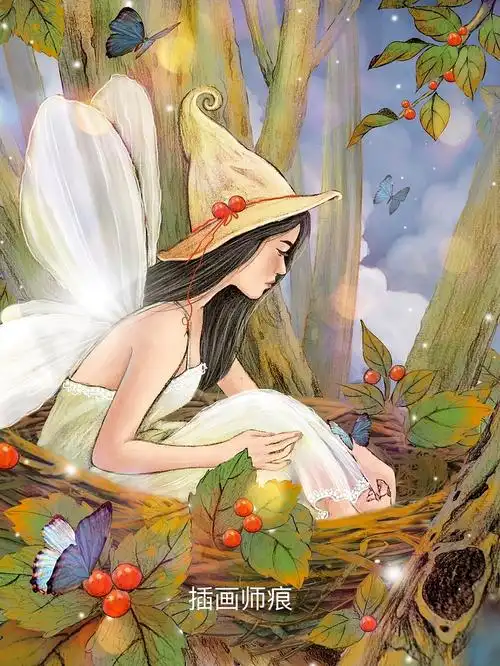 最近一组童话仙子题材的插画|插画|儿童插画|插画师痕 - 原创作品 -