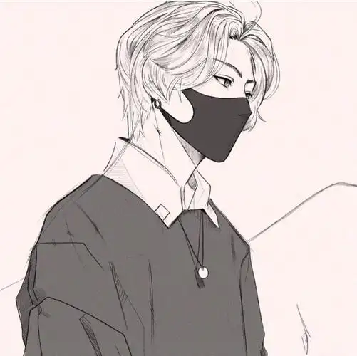 口罩帅气漫画男79