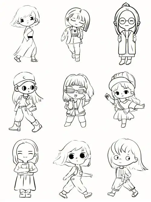 q版人物  #线稿  #q版头像  #画画  #绘画  #笔记灵感  #零基础蜒