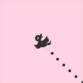 省略号动态图表情包线描动物松鼠小鸟乌鸦卡通乌鸦飞过表情包动图gif