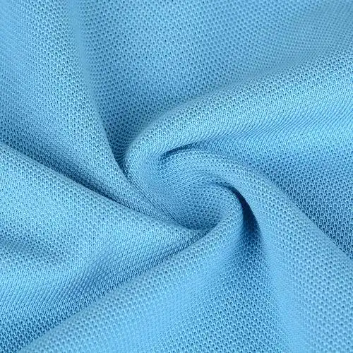 burberry 巴宝莉 男士天空蓝棉质格纹开襟珠地网眼布p