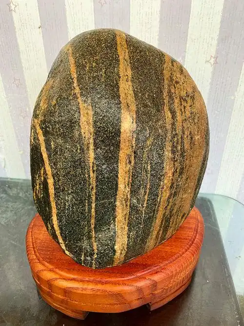 泰山敢当石真宅 正宗天然泰山石原石敢当办公靠山石头青石奇石补角真