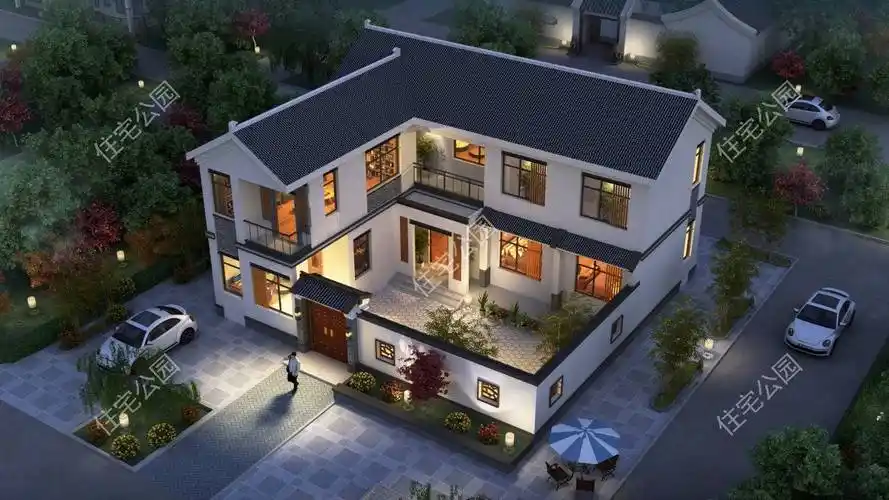 小占地的情况下,已然不适合三合院,四合院这样的大宅,可以考虑建一个l