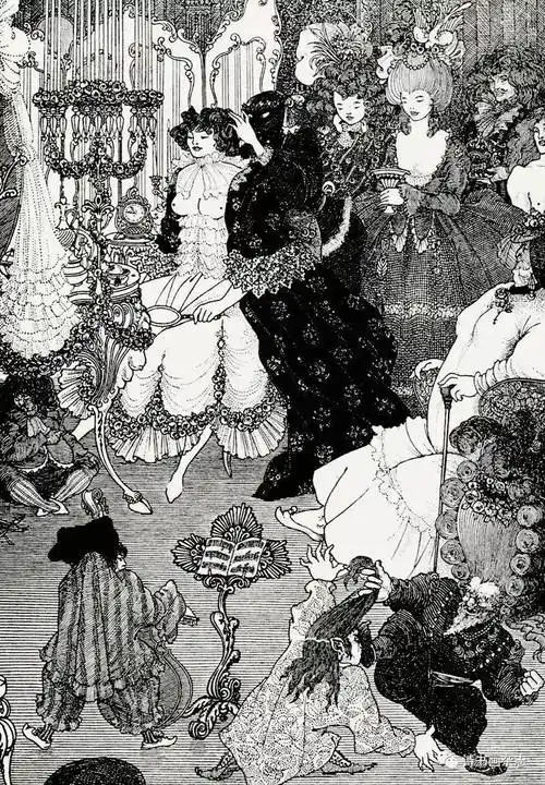 赏会比亚兹莱插图中的精细颓废二曲衍