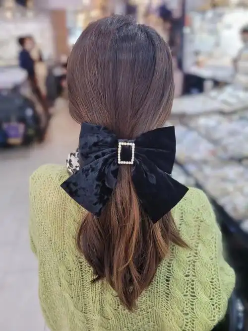 浅浅期待下韩国欧尼的秋款蝴蝶结发夹