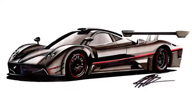 快速手绘帕加尼zonda r 千万级超级跑车