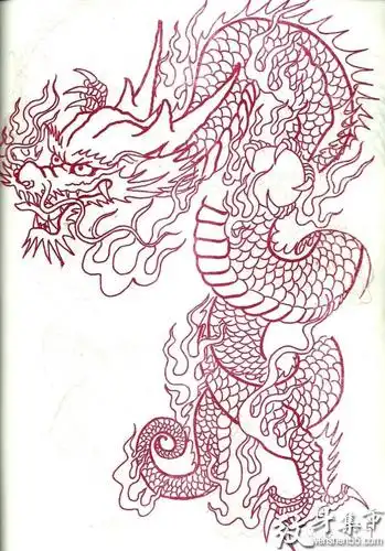 过肩龙纹身过肩龙纹身手稿过肩龙纹身手稿图案
