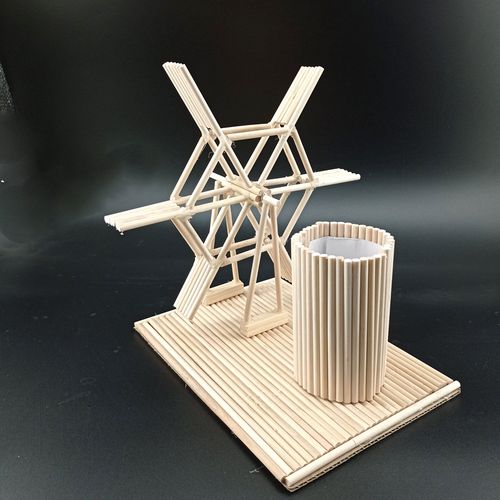 立体构成材料圆木棒实木木棍一次性筷子 木条 风车diy手工制作 电动