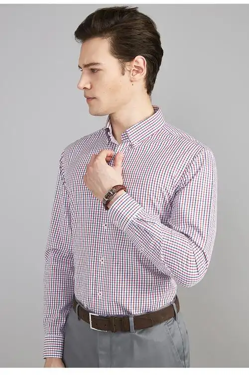 camicissima/恺米切21年新品 苏格兰格纹商务休闲男士长袖衬衫