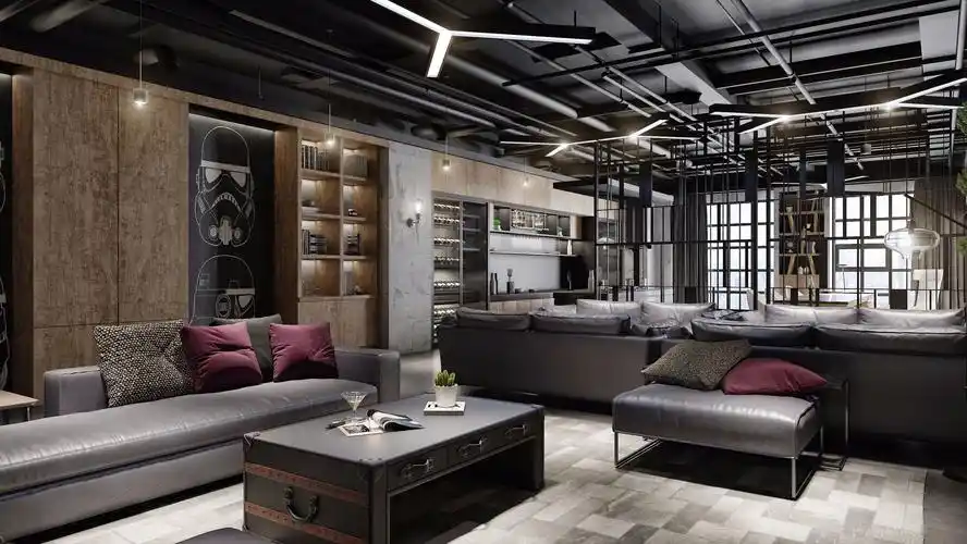 创意办公空间设计西安办公室装修图片300平米办公室装修效果图工业