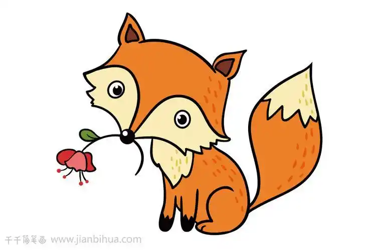 画一步一步学习画狡猾的狐狸狐狸简笔画大全狡猾的狐狸的画法儿童简笔