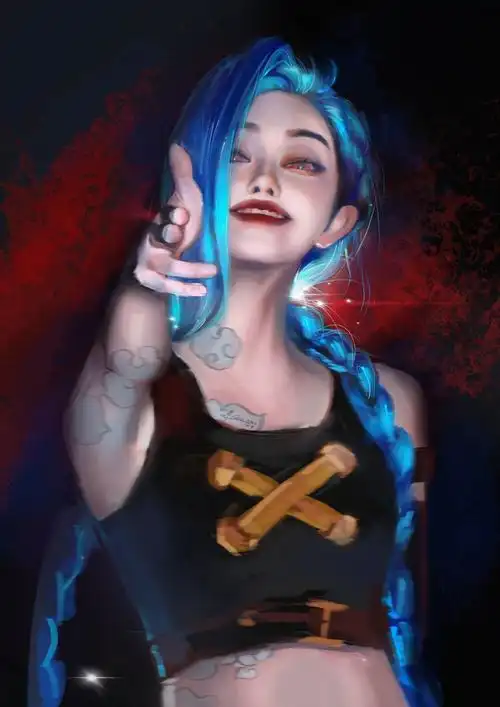 lol金克丝插画图片壁纸