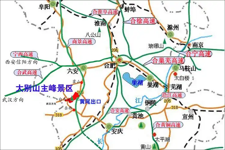 大别山旅游地图