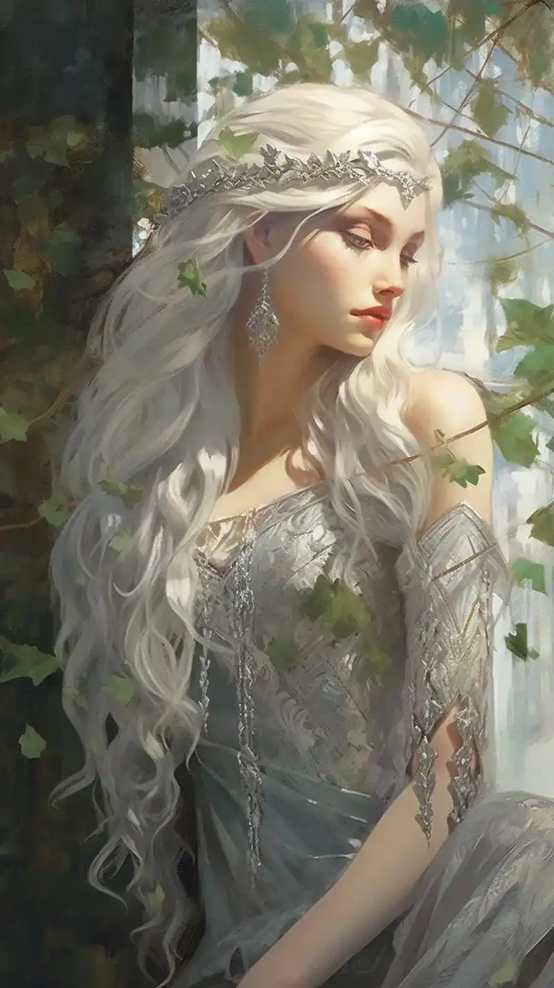 精灵女王壁纸,优雅永不过时.#创作灵感 #插画 #漫画女孩  - 抖音