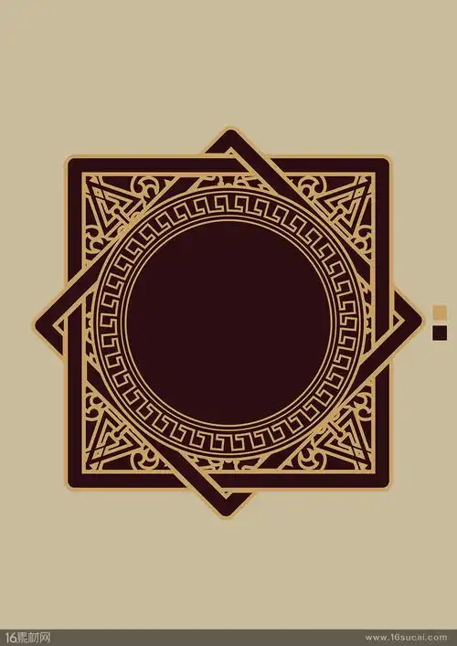 复古欧式方形交叉边框矢量素材