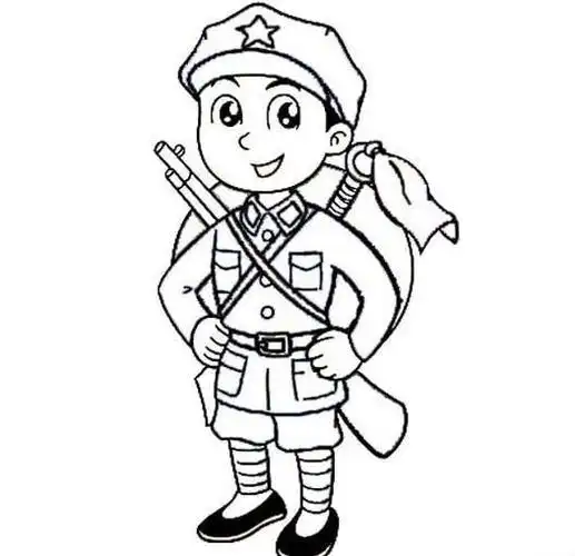 关于红军长征的简笔画红军长征人物简笔画