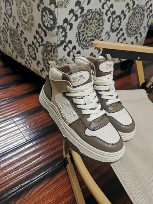 高帮鞋真皮女鞋